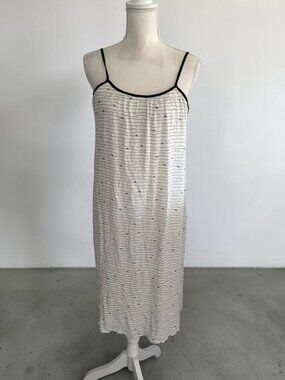 LOVESTITCH Snail Print Striped MIDI Dress Size Small